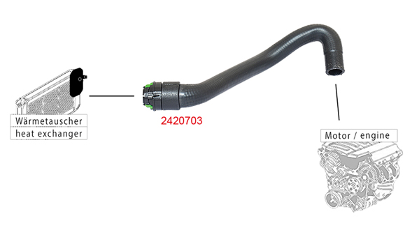 METZGER K&uuml;hlerschlauch 2420703 f&uuml;r OPEL GENERAL MOTORS