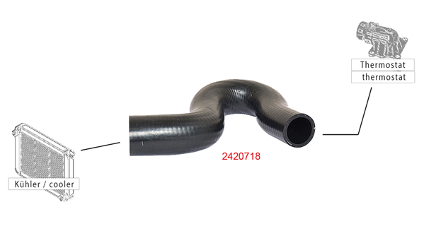 METZGER K&uuml;hlerschlauch 2420718 f&uuml;r CITRO&Euml;N PEUGEOT