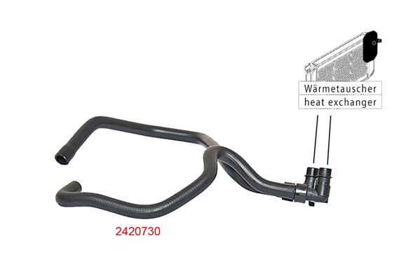 METZGER K&uuml;hlerschlauch 2420730 f&uuml;r PEUGEOT