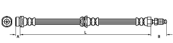 METZGER Bremsschlauch 4110038 f&uuml;r MAZDA, Vorderachse links, Vorderachse rechts
