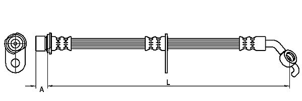 METZGER Bremsschlauch 4110099 f&uuml;r TOYOTA, Vorderachse rechts