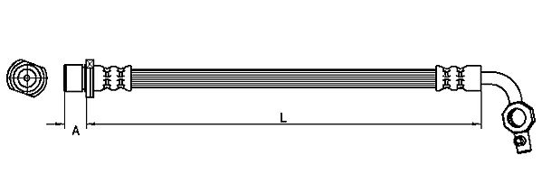 METZGER Bremsschlauch 4110100 f&uuml;r TOYOTA, Hinterachse rechts