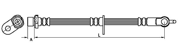 METZGER Bremsschlauch 4110116 f&uuml;r CITRO&Euml;N, Vorderachse rechts