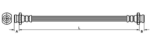METZGER Bremsschlauch 4110469 f&uuml;r SUZUKI, Hinterachse links, Hinterachse rechts