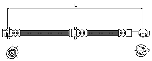 METZGER Bremsschlauch 4110129 f&uuml;r NISSAN, Hinterachse links