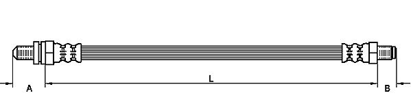 METZGER Bremsschlauch 4110134 f&uuml;r FORD AS&Uuml;NA, Hinterachse links
