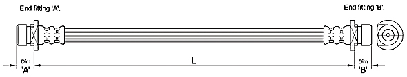 METZGER Bremsschlauch 4110183 f&uuml;r LAND ROVER, Hinterachse links