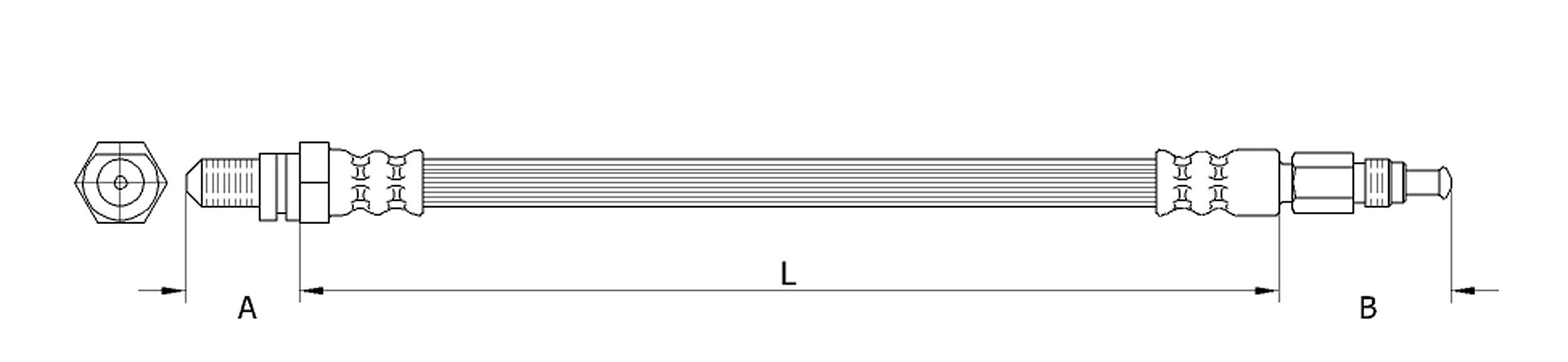 METZGER Bremsschlauch 4110189 f&uuml;r FORD, Vorderachse, Vorderachse links