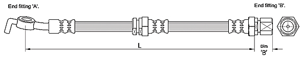 METZGER Bremsschlauch 4110192 f&uuml;r CHEVROLET, Hinterachse links