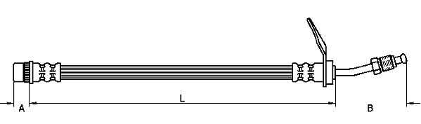 METZGER Bremsschlauch 4110211 f&uuml;r NISSAN, Vorderachse links, Vorderachse rechts