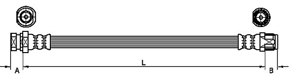 METZGER Bremsschlauch 4110213 f&uuml;r RENAULT, Hinterachse links