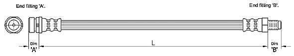 METZGER Bremsschlauch 4110238 f&uuml;r FORD, Hinterachse links, Hinterachse rechts