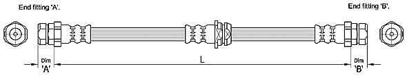 METZGER Bremsschlauch 4110248 f&uuml;r VAG, Vorderachse links, Vorderachse rechts