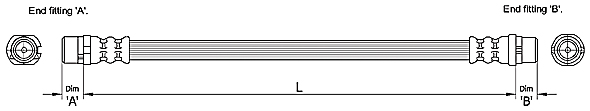 METZGER Bremsschlauch 4110251 f&uuml;r AUDI, Vorderachse links, Vorderachse rechts