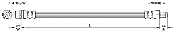 METZGER Bremsschlauch 4110255 f&uuml;r AUDI, Hinterachse links, Hinterachse rechts
