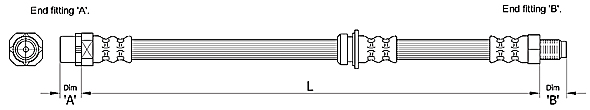 METZGER Bremsschlauch 4110269 f&uuml;r BMW, Hinterachse links, Hinterachse rechts