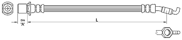 METZGER Bremsschlauch 4110286 f&uuml;r TOYOTA, Hinterachse links, Hinterachse rechts