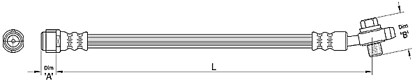 METZGER Bremsschlauch 4110381 f&uuml;r VAG, Hinterachse links, Hinterachse rechts