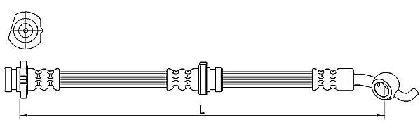 METZGER Bremsschlauch 4110391 f&uuml;r NISSAN, Vorderachse rechts