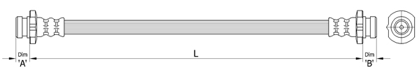 METZGER Bremsschlauch 4110393 f&uuml;r NISSAN, Hinterachse links, Hinterachse rechts