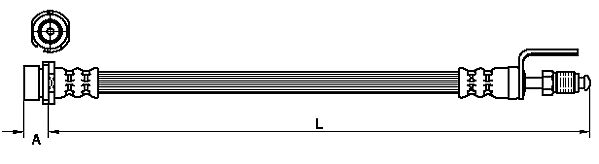 METZGER Bremsschlauch 4110436 f&uuml;r FORD, Vorderachse links, Vorderachse rechts