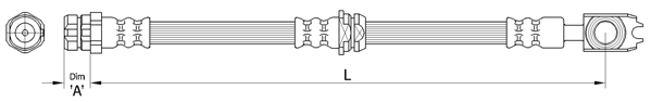 METZGER Bremsschlauch 4110439 f&uuml;r VAG, Vorderachse links, Vorderachse rechts