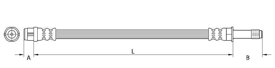 METZGER Bremsschlauch 4110442 f&uuml;r VW, Hinterachse links, Hinterachse rechts