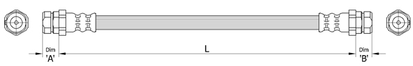 METZGER Bremsschlauch 4110446 f&uuml;r AUDI, Hinterachse links, Hinterachse rechts