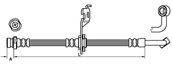 METZGER Bremsschlauch 4110452 f&uuml;r KIA, Hinterachse links