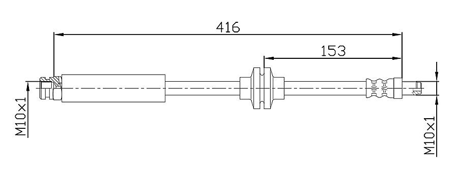 METZGER Bremsschlauch 4110475 f&uuml;r CITRO&Euml;N FIAT PEUGEOT, Hinterachse links