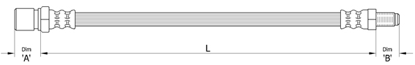 METZGER Bremsschlauch 4110489 f&uuml;r FIAT, Vorderachse links, Vorderachse rechts
