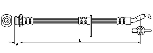 METZGER Bremsschlauch 4110490 f&uuml;r SUZUKI, Vorderachse links, Vorderachse rechts