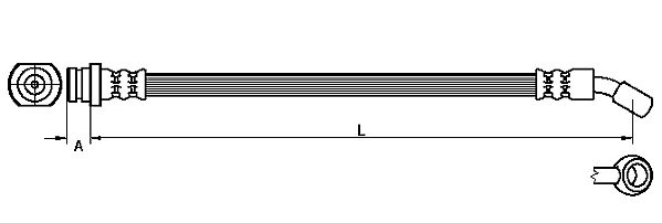 METZGER Bremsschlauch 4110530 f&uuml;r SUZUKI, Vorderachse rechts
