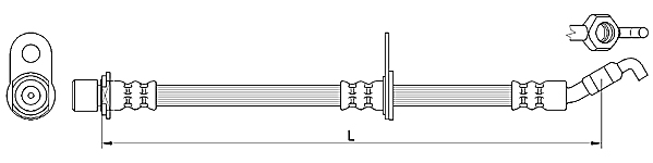 METZGER Bremsschlauch 4110621 f&uuml;r DAIHATSU, Vorderachse links