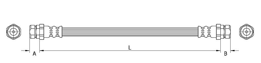 METZGER Bremsschlauch 4110634 f&uuml;r VAG, Hinterachse links, Hinterachse rechts