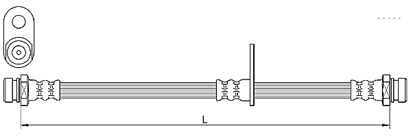 METZGER Bremsschlauch 4110638 f&uuml;r MITSUBISHI, Hinterachse links, innen