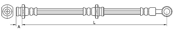 METZGER Bremsschlauch 4110669 f&uuml;r HYUNDAI KIA, Vorderachse links