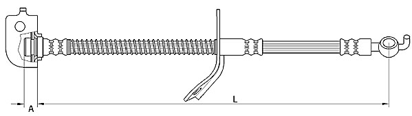 METZGER Bremsschlauch 4110736 f&uuml;r KIA, Vorderachse links