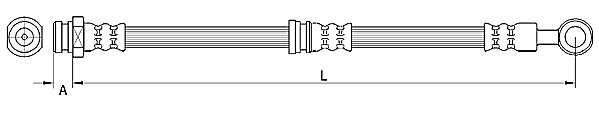METZGER Bremsschlauch 4110744 f&uuml;r CITRO&Euml;N MITSUBISHI PEUGEOT, Vorderachse links