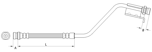 METZGER Bremsschlauch 4110826 f&uuml;r HYUNDAI KIA, Hinterachse rechts