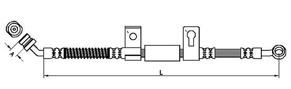 METZGER Bremsschlauch 4110827 f&uuml;r KIA, Vorderachse links