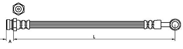 METZGER Bremsschlauch 4110829 f&uuml;r KIA, Hinterachse links, Hinterachse rechts