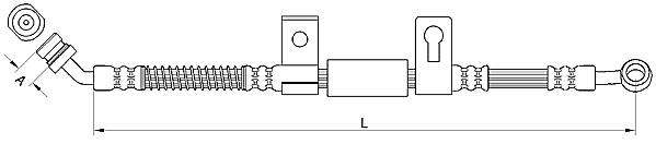 METZGER Bremsschlauch 4110830 f&uuml;r KIA, Vorderachse links