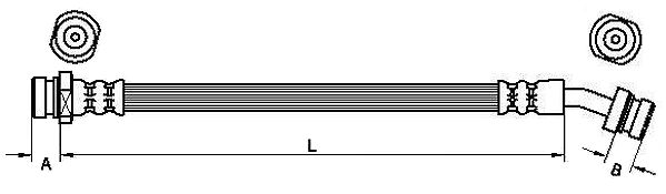 METZGER Bremsschlauch 4110833 f&uuml;r KIA, Hinterachse rechts, innen