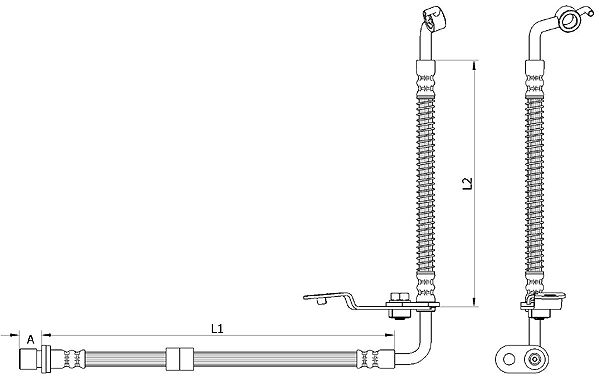 METZGER Bremsschlauch 4110879 f&uuml;r MAZDA, Vorderachse links