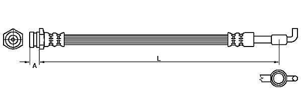 METZGER Bremsschlauch 4110880 f&uuml;r MAZDA, Hinterachse links, Hinterachse rechts