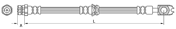 METZGER Bremsschlauch 4110888 f&uuml;r VW, Vorderachse links, Vorderachse rechts