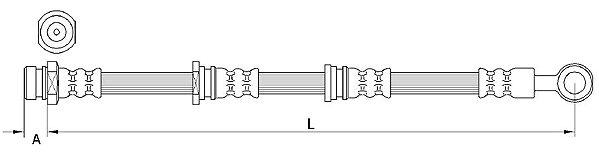 METZGER Bremsschlauch 4110917 f&uuml;r MITSUBISHI, Vorderachse links