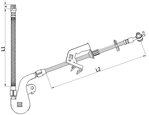 METZGER Bremsschlauch 4110928 f&uuml;r CITRO&Euml;N PEUGEOT, Vorderachse rechts