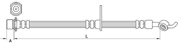 METZGER Bremsschlauch 4110986 f&uuml;r TOYOTA, Hinterachse links